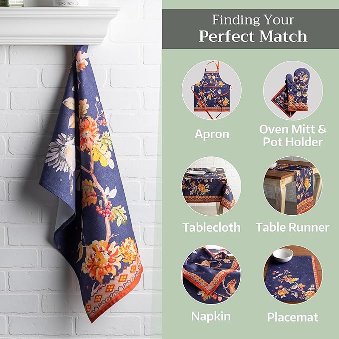 Maison d' Hermine Kitchen Towels Set of 3 100% Cotton 20" x 27.5" Reusable - Image 6