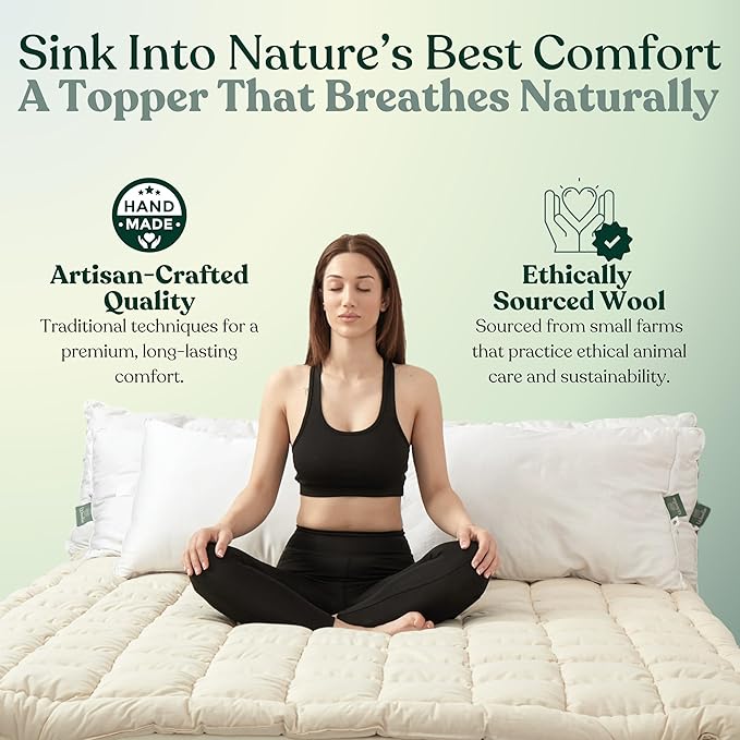 Organic Merino Wool Mattress Topper - Image 4
