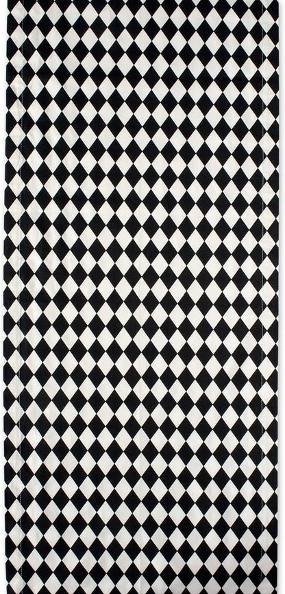 DII Halloween Tabletop, Harlequin Collection, Table Runner, 14x72, Black and Cream (Pack of 12)