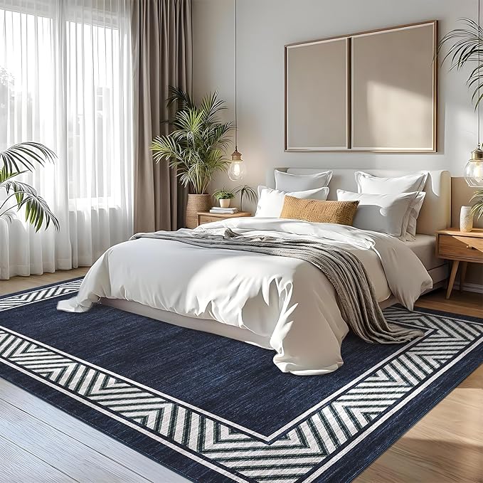 GarveeHome Modern Rugs for Living Room 8x10 Large Bordered Floor Mats - Image 2