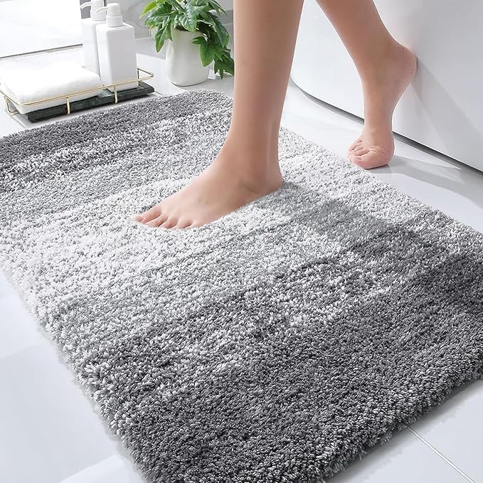 OLANLY Bathroom Rugs Mat 34x21, Extra Soft Absorbent Microfiber Bath Rugs by OLANLY