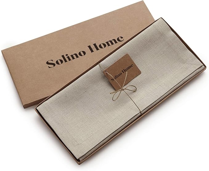 Solino Home Linen Natural Table Runner 120 Inches Long - Image 5