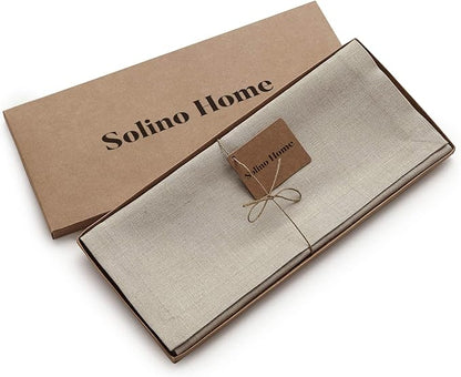 Solino Home Linen Natural Table Runner 120 Inches Long - Image 5