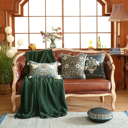 Green Throw Pillow Covers, French Farmhouse - Image 3