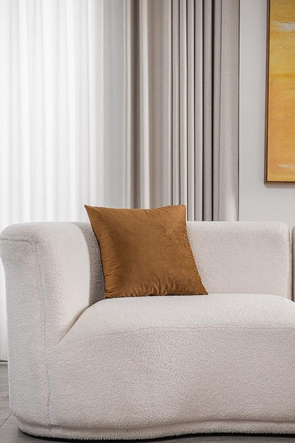 Throw Pillow Cases 18x18 Golden Brown: 2 Pack Cozy Soft Velvet Square - Image 3