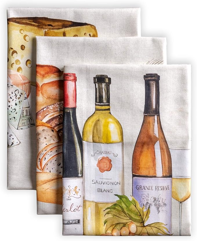 Maison d' Hermine Kitchen Towels Set of 3 100% Cotton 27.50" x 20" Reusable by MaisondHermine