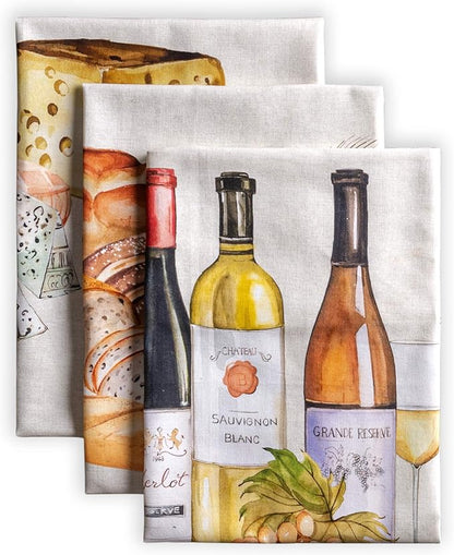 Maison d' Hermine Kitchen Towels Set of 3 100% Cotton 27.50" x 20" Reusable by MaisondHermine