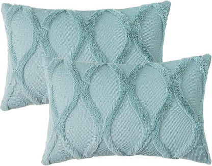 decorUhome Throw Pillow Covers 12x20 Inch Set of 2, Soft Plush Faux Fur Wool - Image 7