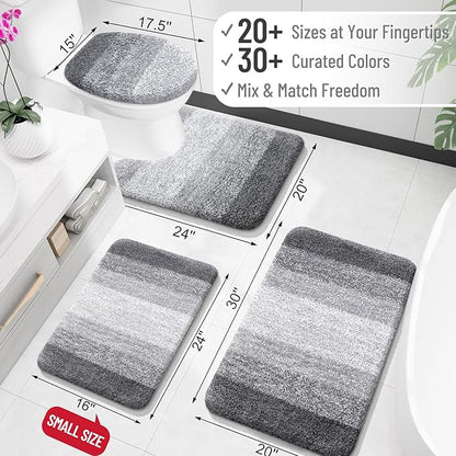 OLANLY Bathroom Rug Mat 59x24, Extra Soft and Absorbent Microfiber Bath Rugs - Image 2