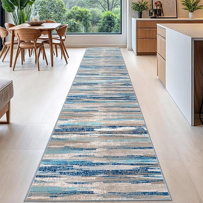 Modern Abstract Runner Rug 2.6x16 - Image 2