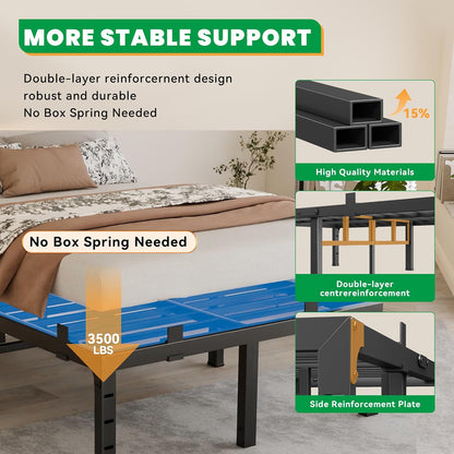 18 inch king size bed frame heavy duty, package contents