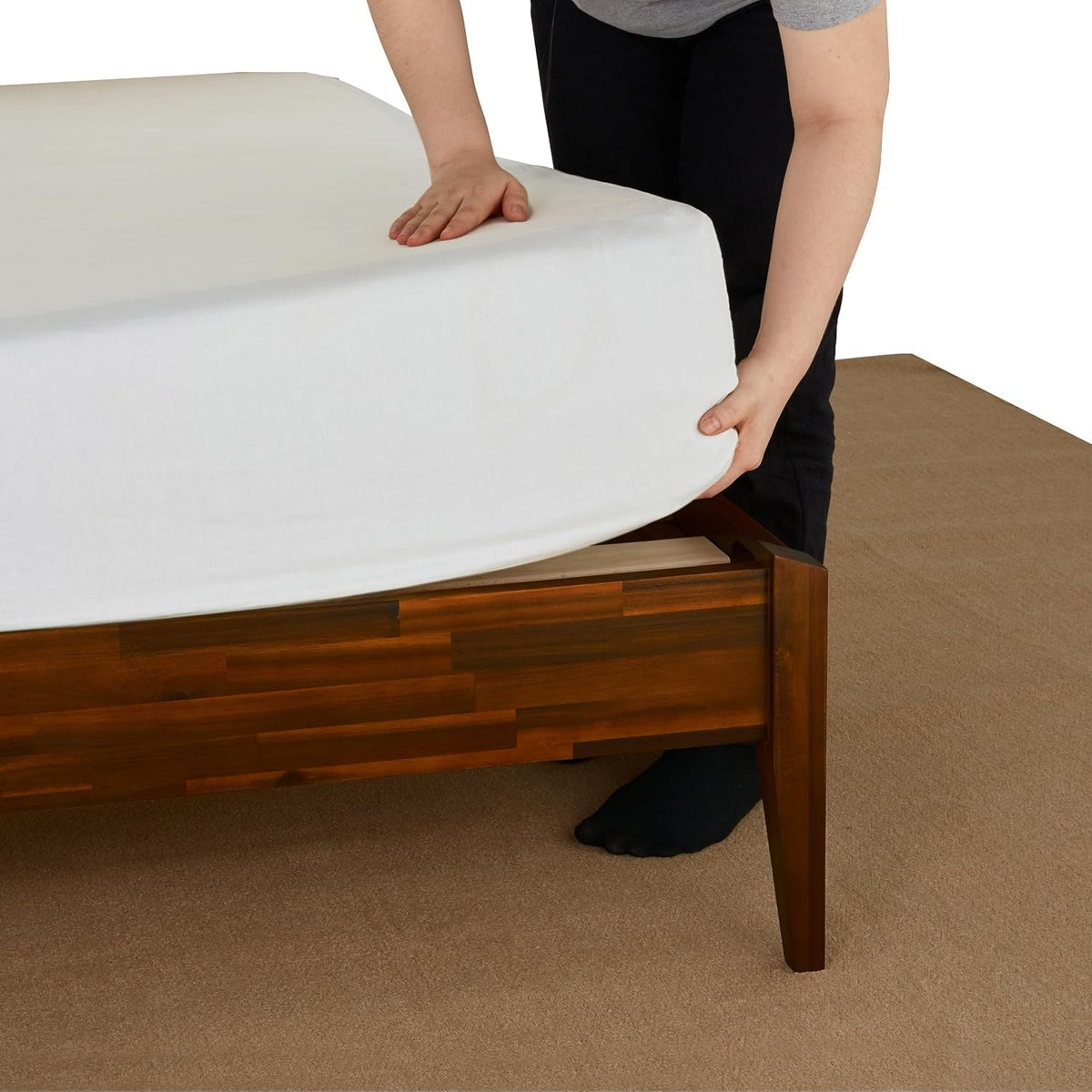 bme dinkee 15" wood full bedframe, no headboard, view 9