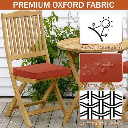 Outdoor Chair Cushions 16 x 17 Inch, Waterproof Patio Chair Cushions - Image 4