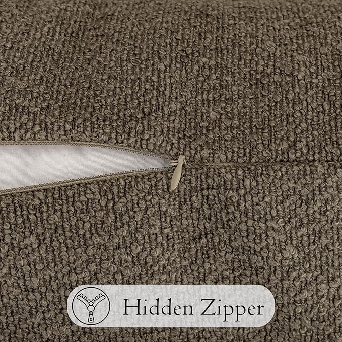 20x54 inch Neutral Boucle Body Pillow Cover - Image 5