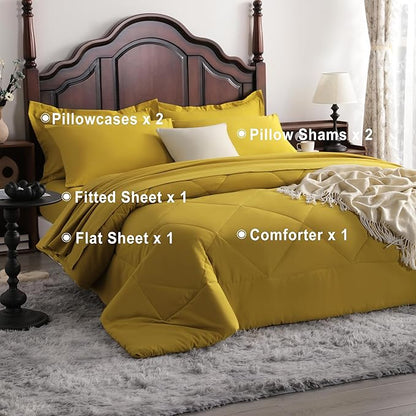 NTBAY King Comforter Set with Sheets, 7 Pieces Soft and Breathable King Bedding - Image 4