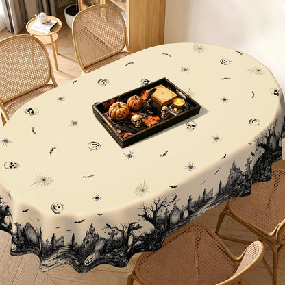 Halloween Tablecloth Pumpkin/Ghost Table Cloth, Fall Halloween Decorations