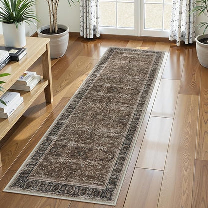 Lahome Boho 2x6 Brown Kitchen Runner Rugs Non Skid Washable, Vintage Carpet - Image 6