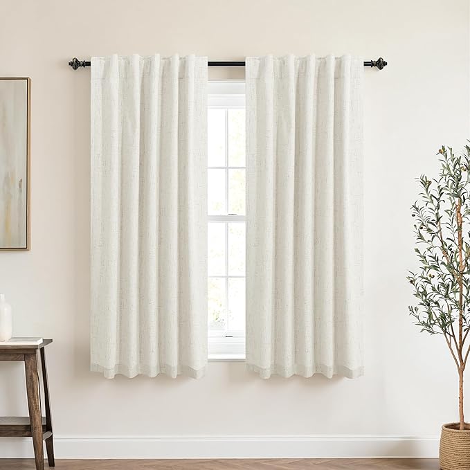 KOUFALL Linen Half French Door Curtains - Image 3