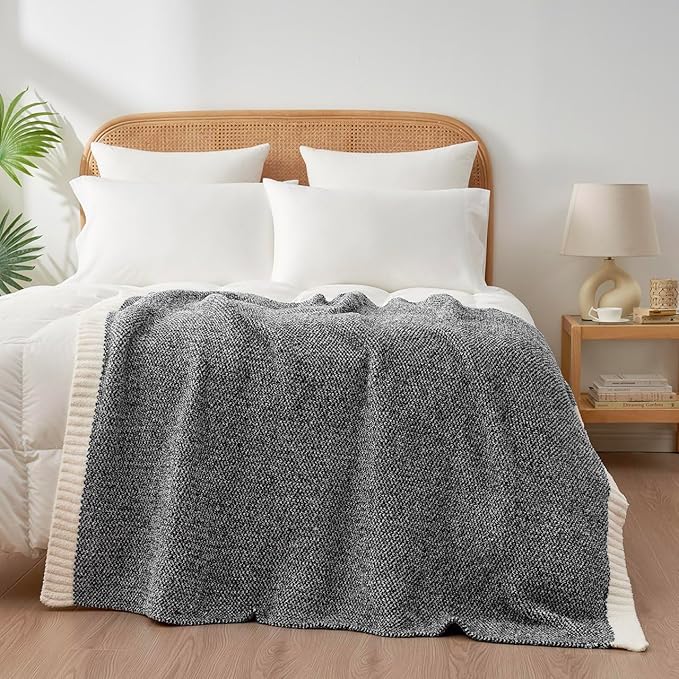 Snuggle Sac Heather Black Throw Blanket - Image 5