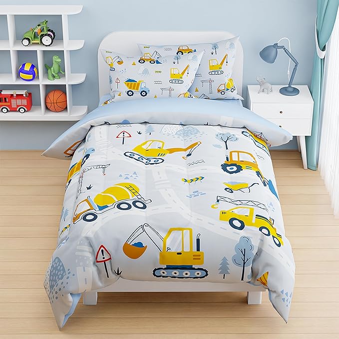 SANDJEST Construction Duvet Cover Sets Twin Size by SANDJEST