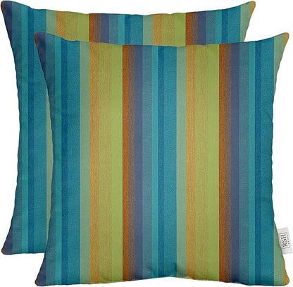 RSH DECOR: Sunbrella Square Throw Pillows Set of 2 | 24" x 24" | Water and by RSHDECOR