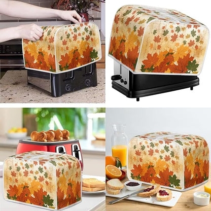 Fall Maple Leaves Print Thanksgiving Appliance Covers Set Washable Kitchen - Image 2