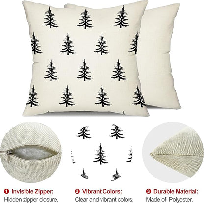 DFXSZ Christmas Pillow Covers 18x18 inch Set of 2 Christmas Tree Decorative - Image 6