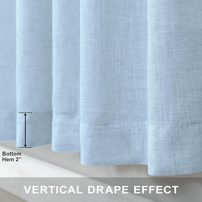 Light Blue Curtains 96 Inches Long - Image 5