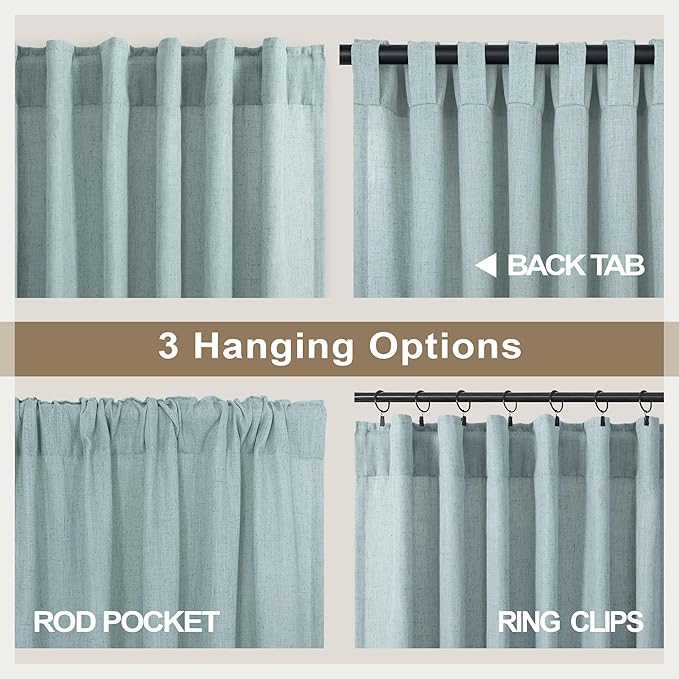 Pitalk Aqua Curtains 108 Inches Long - Image 5