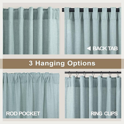 Pitalk Aqua Curtains 108 Inches Long - Image 5