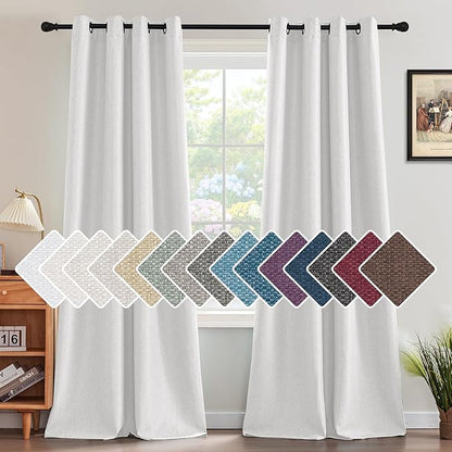 H.VERSAILTEX Linen Blackout Curtain 108 Inches Long by HVERSAILTEX