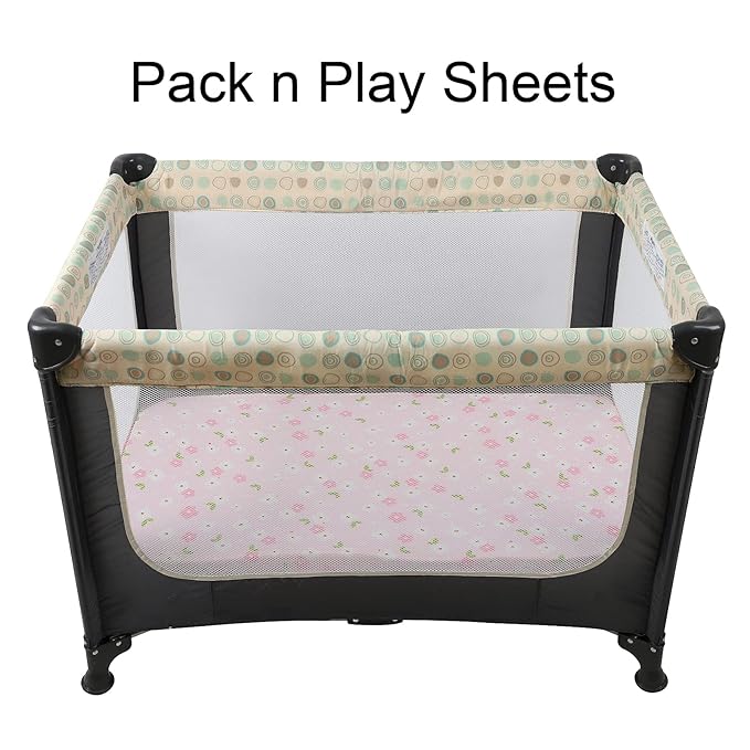 Onacosht Pack n Play Playard Fitted Sheets 2 Pack Set - Image 3