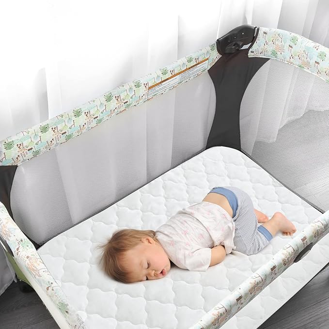 Pack and Play Sheets and Waterproof Pack n Play Mattress Protector Pad Cover 4 - Image 2