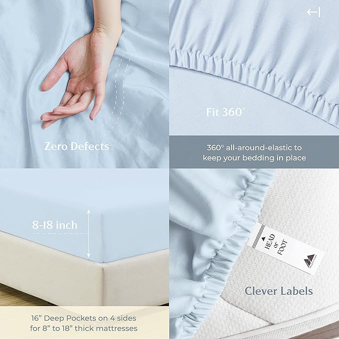 Mayfair Linen 100% Cotton Bed Sheets California King Sheet Set - Image 5