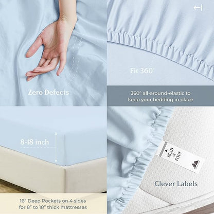 Mayfair Linen 100% Cotton Bed Sheets Full Sheet Set - Image 5