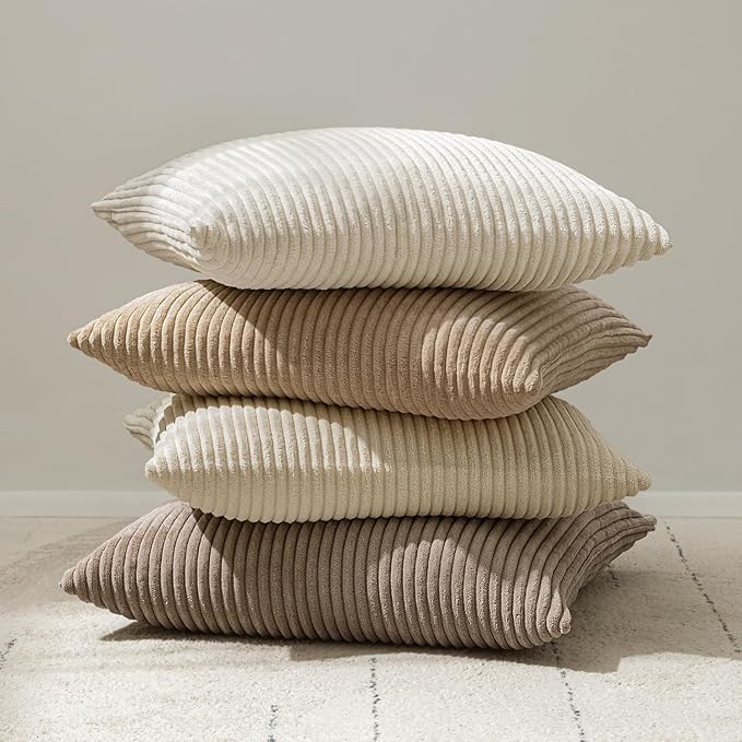 MIULEE Winter Pack of 2 Corduroy Pillow Covers Soft Soild Cushion Cases - Image 6