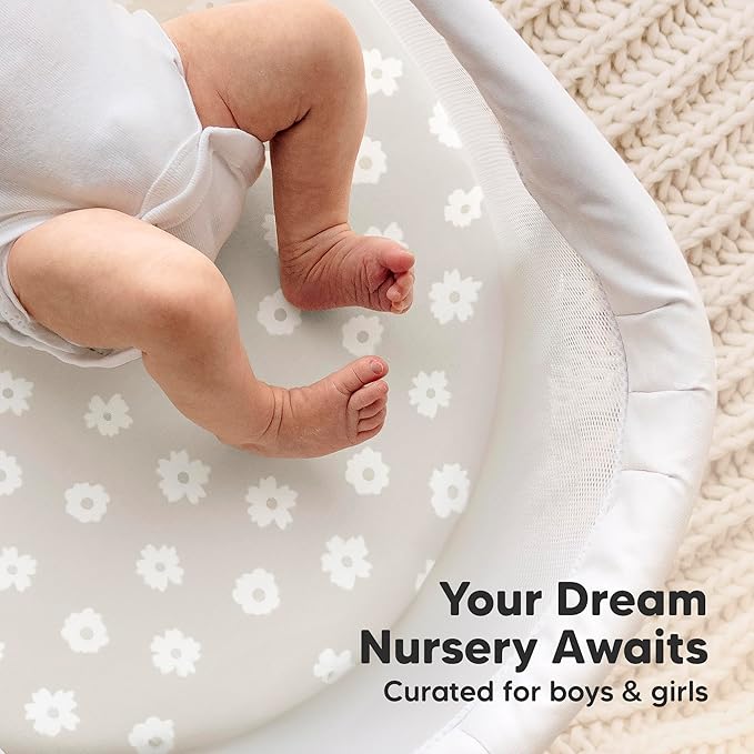 2-Pack Organic Bassinet Sheets for Girls, Boys - Image 8