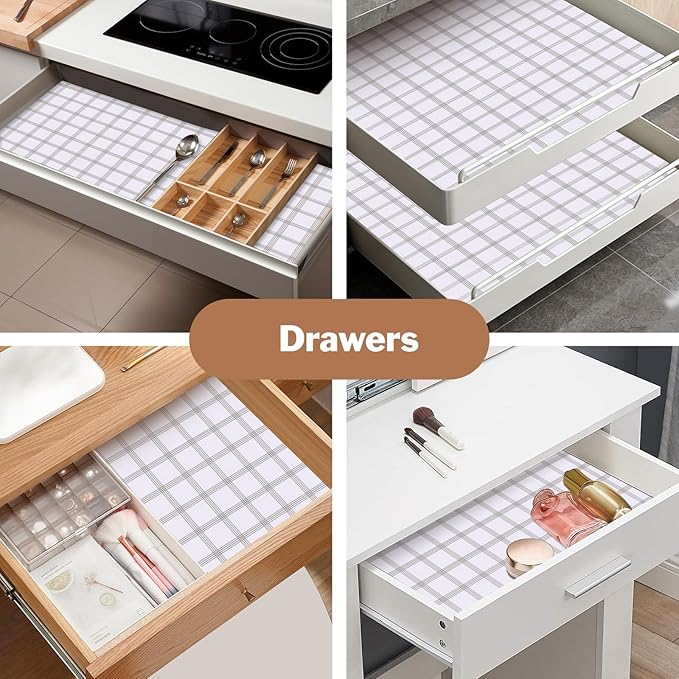 Drawer and Shelf Liner for Kitchen Cabinet: 23.6 in X 20 Ft Non Slip Waterproof - Image 5
