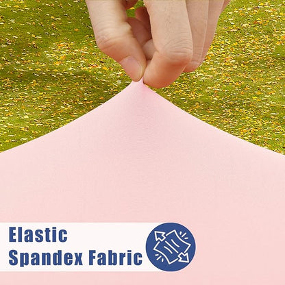 Round Spandex Tablecloth, Elastic Fitted Waterproof Tablecloths - Image 2