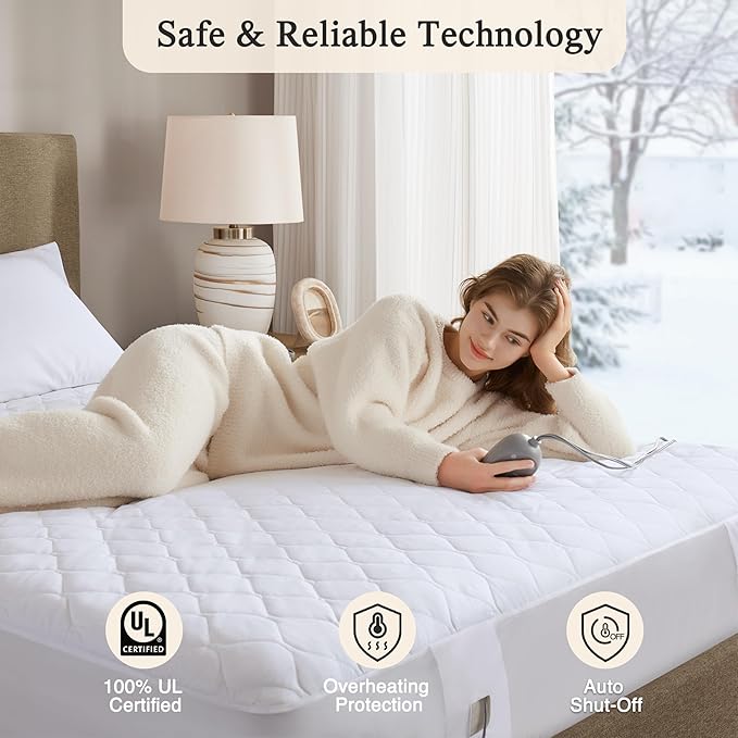 Beautyrest Cotton Blend Heated Mattress Pad Secure Comfort Technology - Image 5