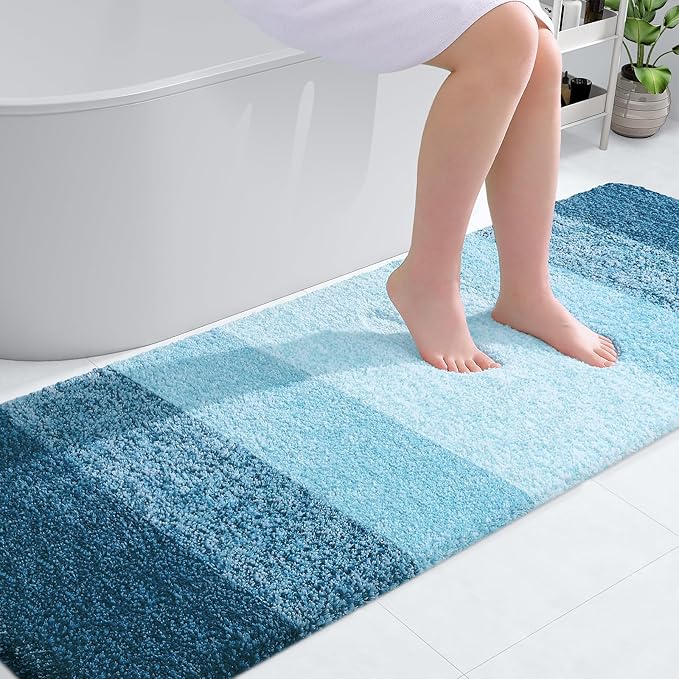 OLANLY Bathroom Runner Rugs 70x24, Extra Soft Absorbent Microfiber Bath Rugs by OLANLY