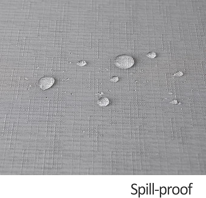 maxmill Rectangle Slubby Textured Tablecloth Waterproof Spillproof Wrinkle Free - Image 5