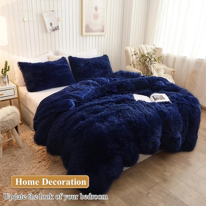 XeGe Faux Fur Throw Pillow Cases, Plush Shaggy Ultra Soft Pillow Covers - Image 6