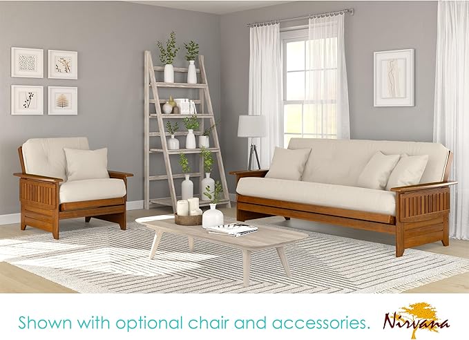Nirvana Futons Brentwood Tray Arm Futon Sofabed Set - Image 3