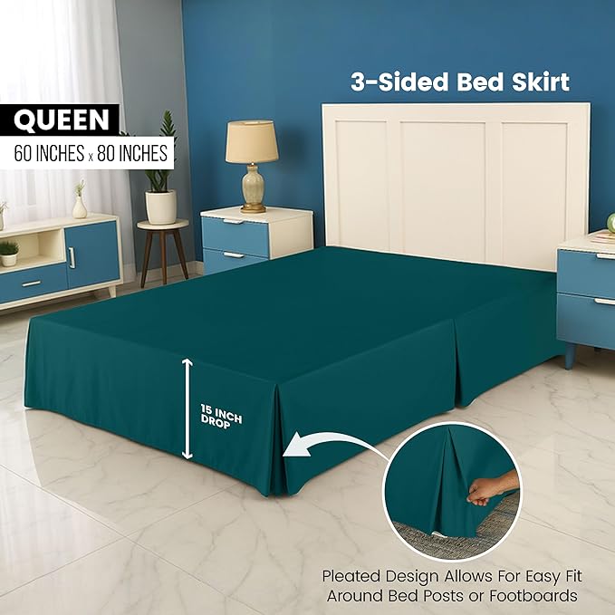 Utopia Bedding Queen Bed Skirt - Image 2