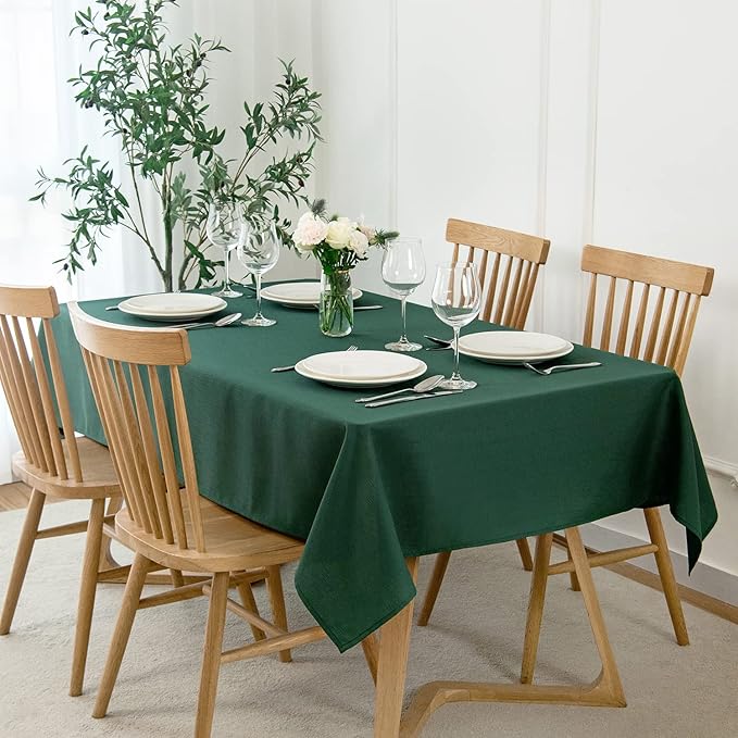 maxmill Square Tablecloth Water Resistance Antiwrinkle Spill Proof Linen - Image 2