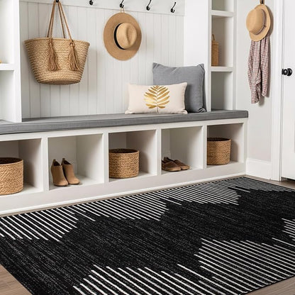 Rugshop Bohemian Stripe Stain Resistant High Traffic Living Room Kitchen - Image 6