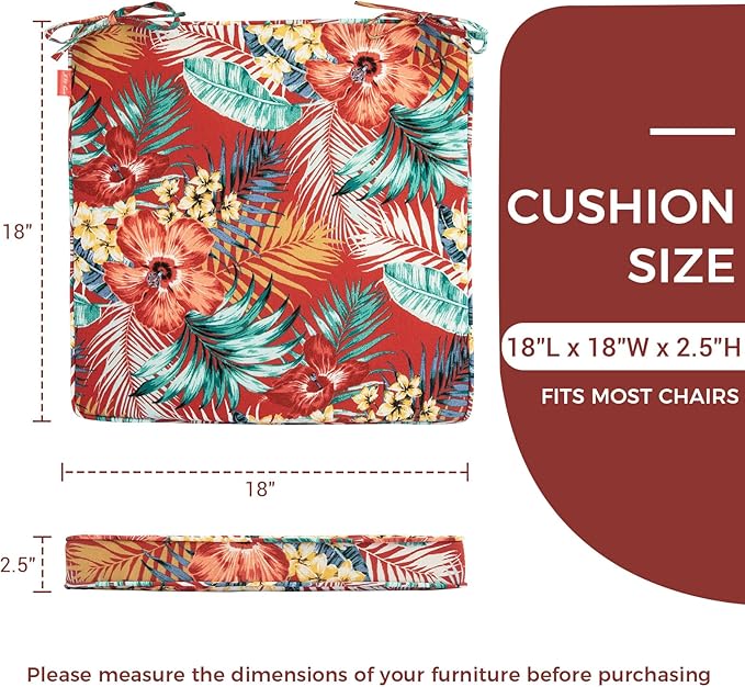 Patio Chair Cushion 18"x18"x2.5" - Image 4