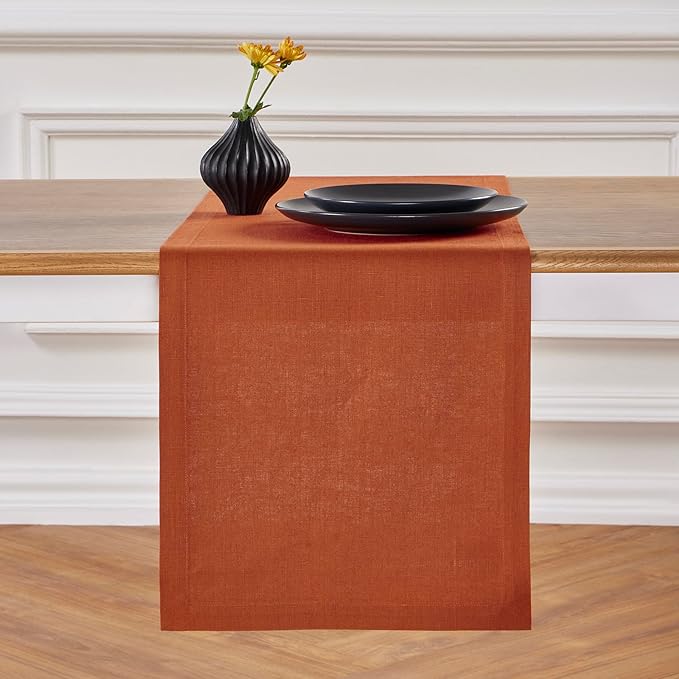 Solino Home Linen Table Runner 108 Inches Long - Image 2