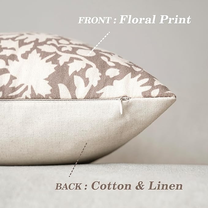 Foindtower Set of 2 Decorative Floral Long Body Lumbar Throw Pillow Covers - Image 2